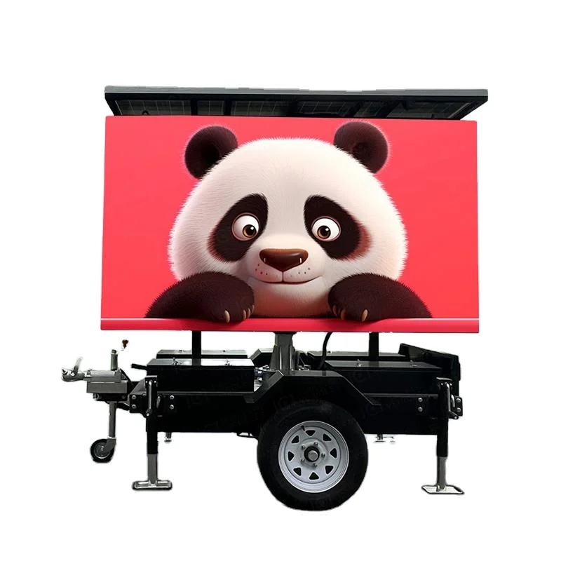ST3 Solar power led  mobile led screen trailer advertising billboard