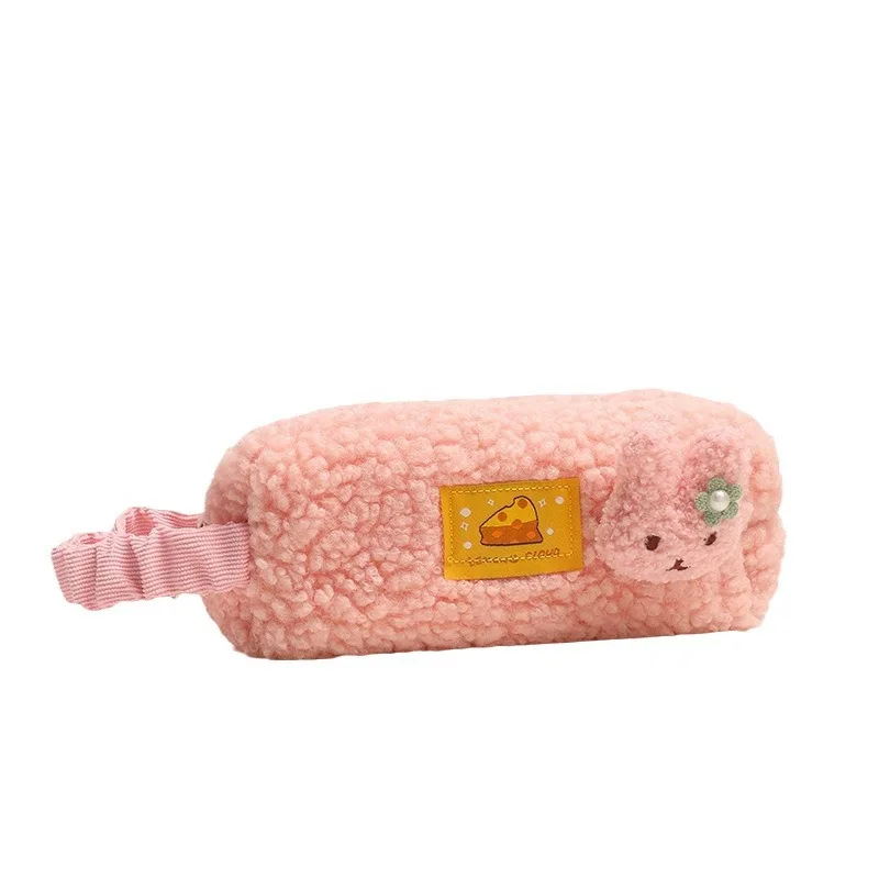 Korean Makeup Bag Soft Cotton Clutches Women Zipper Cosmetic Organizer Cute Make Up Purse Cute stationery storage bag