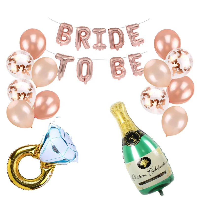 2021 Hotsale Bridal Shower Bachelorette Party Decor with Bride to be sash Veil Confetti balloon kit