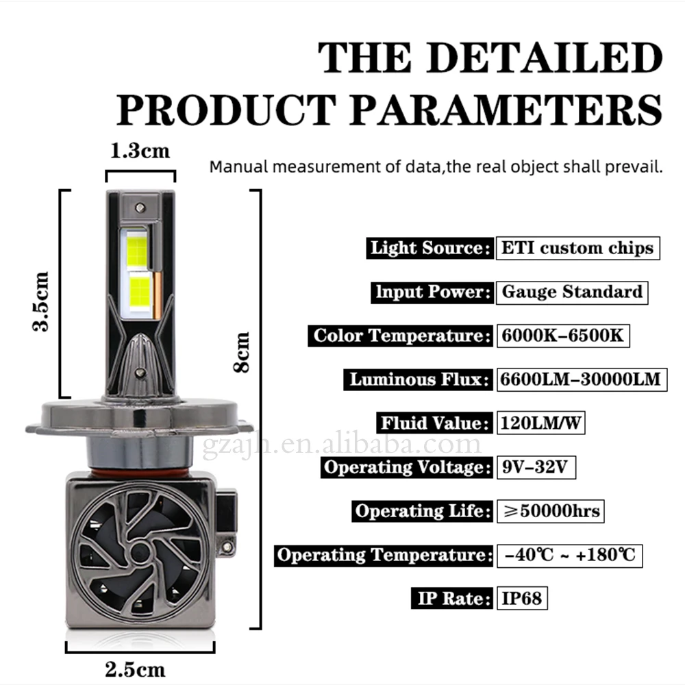 Factory T65 M18 39800lm 120w H1 H2 H3 H5 H7 H13 auto car led light motorcycle bulb Q9 led headlights