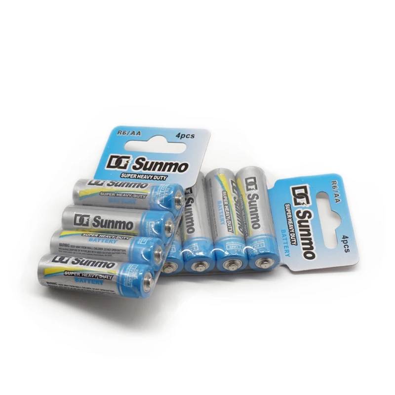 Custom brand carbon Zinc aa battery r6p 1.5v dry cell battery r6 aa non-rechargeable cheap price aa extra heavy duty battery r6p