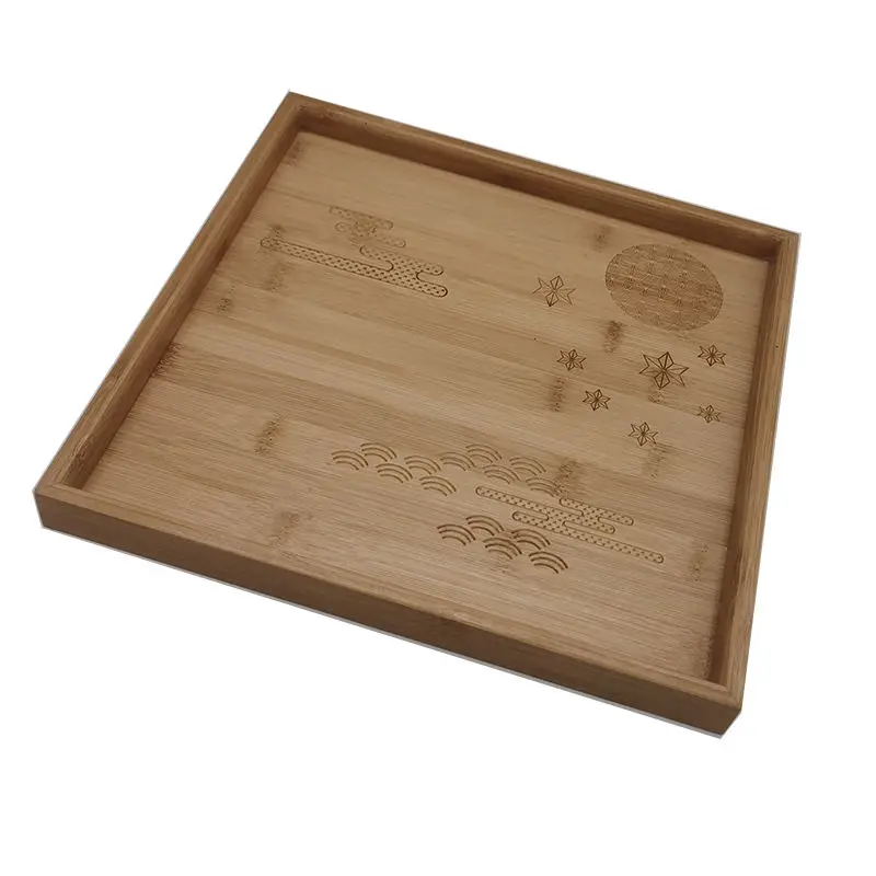 Wooden Craft Food Tray Bamboo Tea Tray Acacia Serving Tray