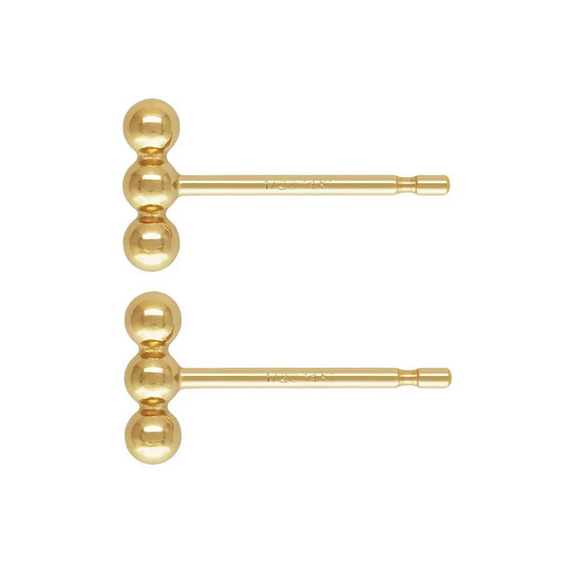 New 14K Gold Filled Earrings Latest Simple Design Stud Earring For Girls