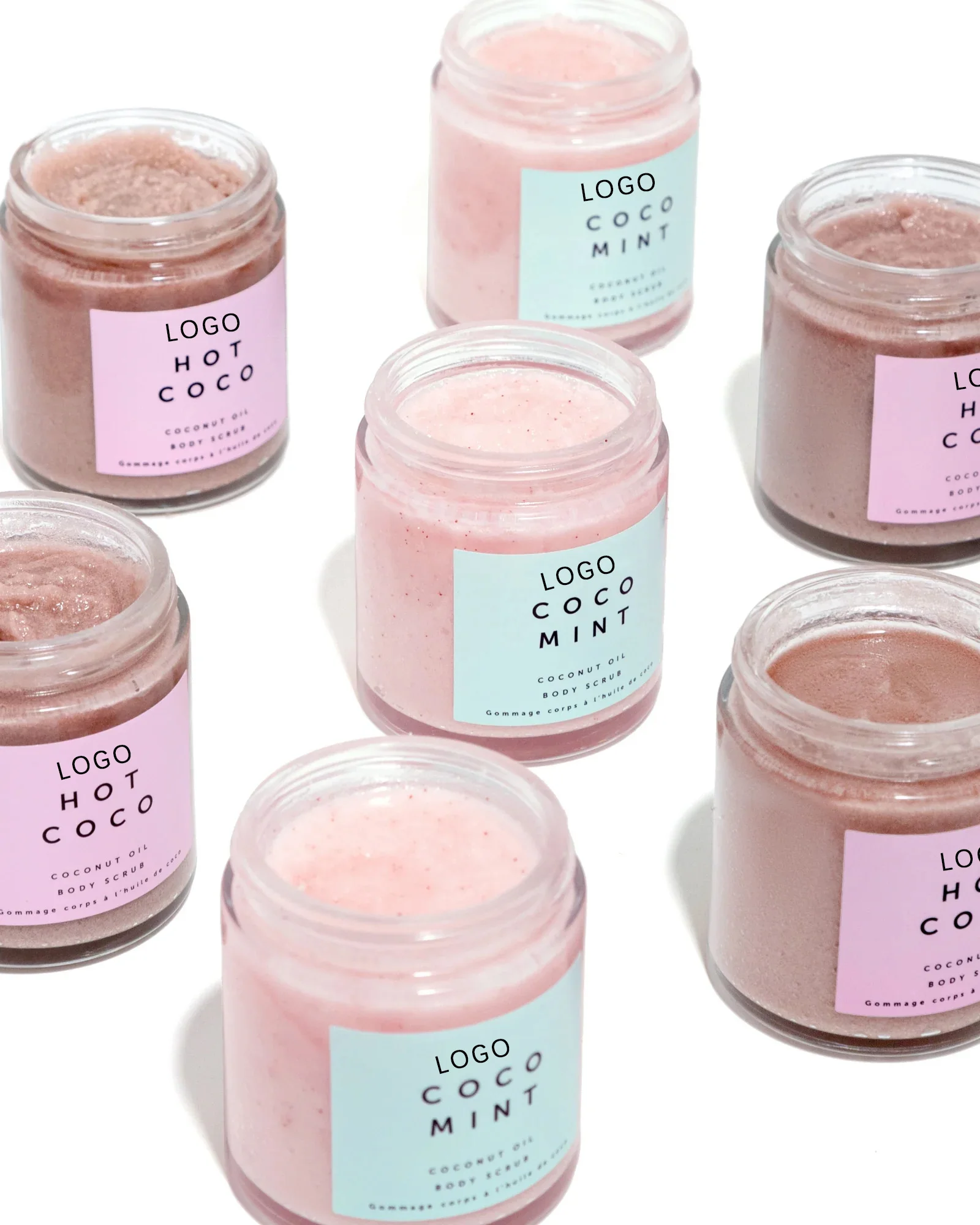 Private Label 250g Skin Coco Coffee Coconut Oil Body Scrub Brighten Deep Cleansing Body Exfoliating For All Skin