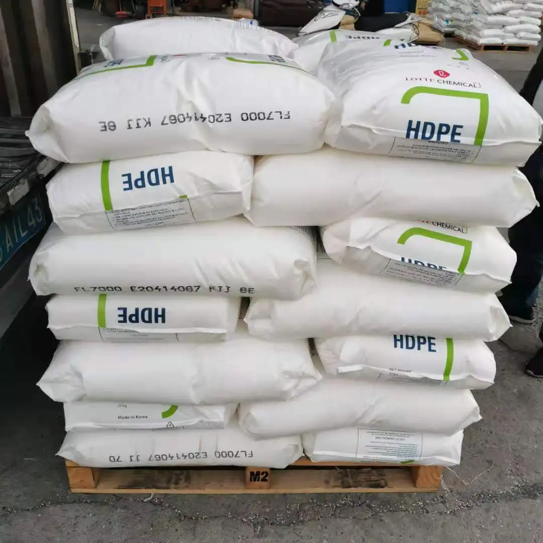 Wholesale price Lotte HIVOREX HDPE 7000F MFR 0.035 blow molding hdpe resins virgin hdpe granules for packaging film trash bags