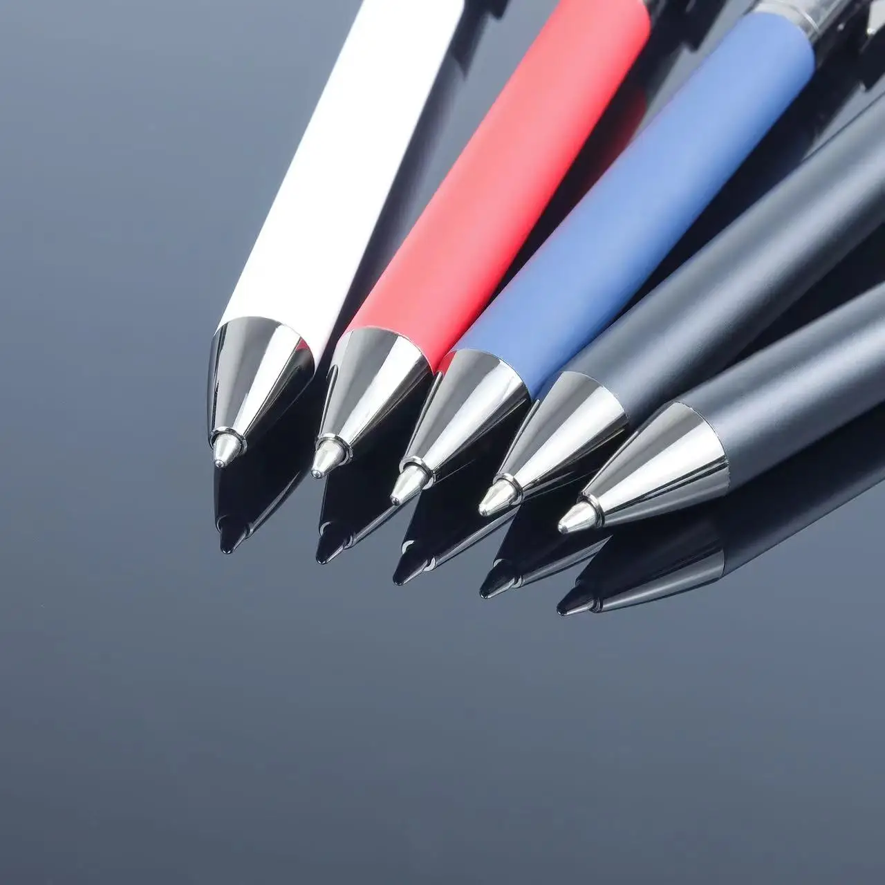 HAITU Customized Logo Luxury Metal Ballpoint Pen Stainless Steel Gift Premium Pens