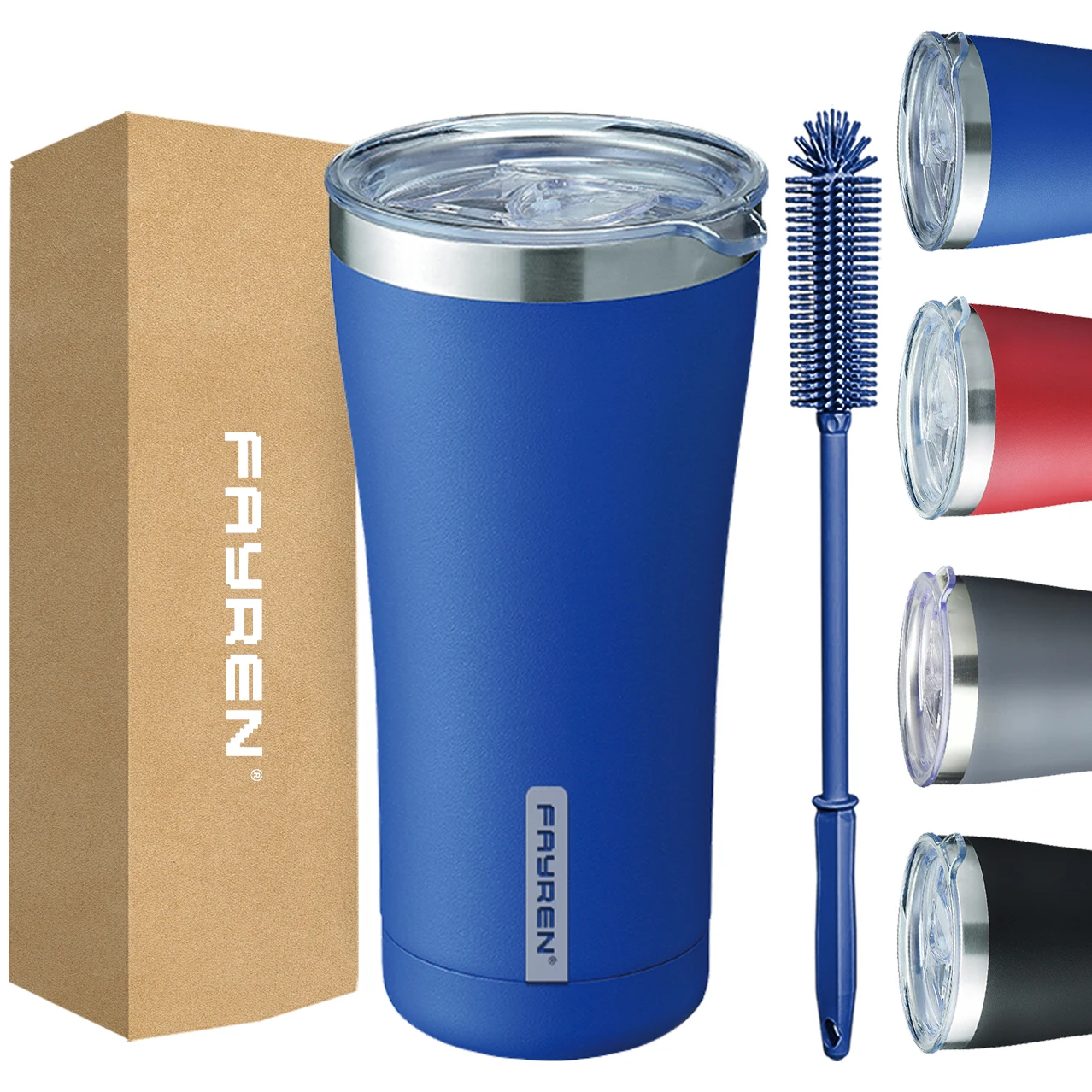 Hot Sale Factory Custom Logo Bpa Free Double Wall Reusable Vacuum Insulated Stainless Steel Coffee Mugs with Transparent Lid