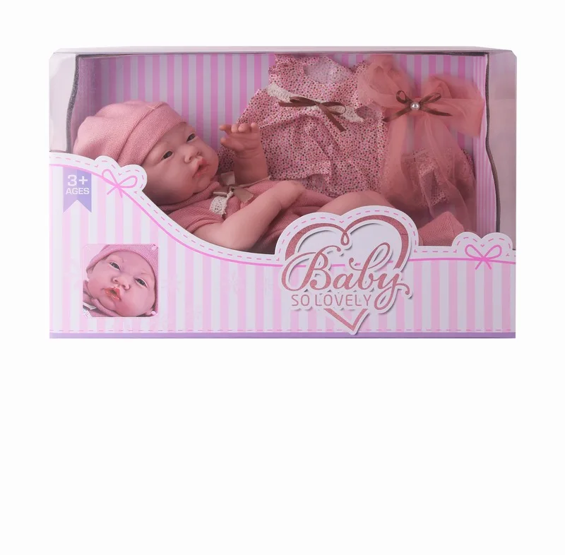 Hot Sale 15 Inch Recumbent Full Silicone Lovely Lifelike Reborn Baby Doll Newborn Toy For Wholesale