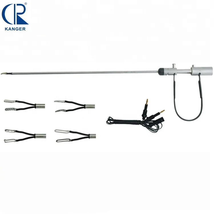 101.024D New CE Approved Bipolar Dissecting Forceps 5x330mm double action straight head+ Bipolar Cable Laparoscopy