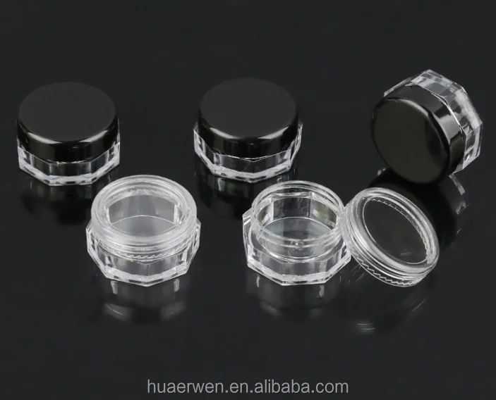 new hot sale 3G 5G Small Plastic jars  Mini Bottle polygon Jars Cosmetic Empty Makeup Containers