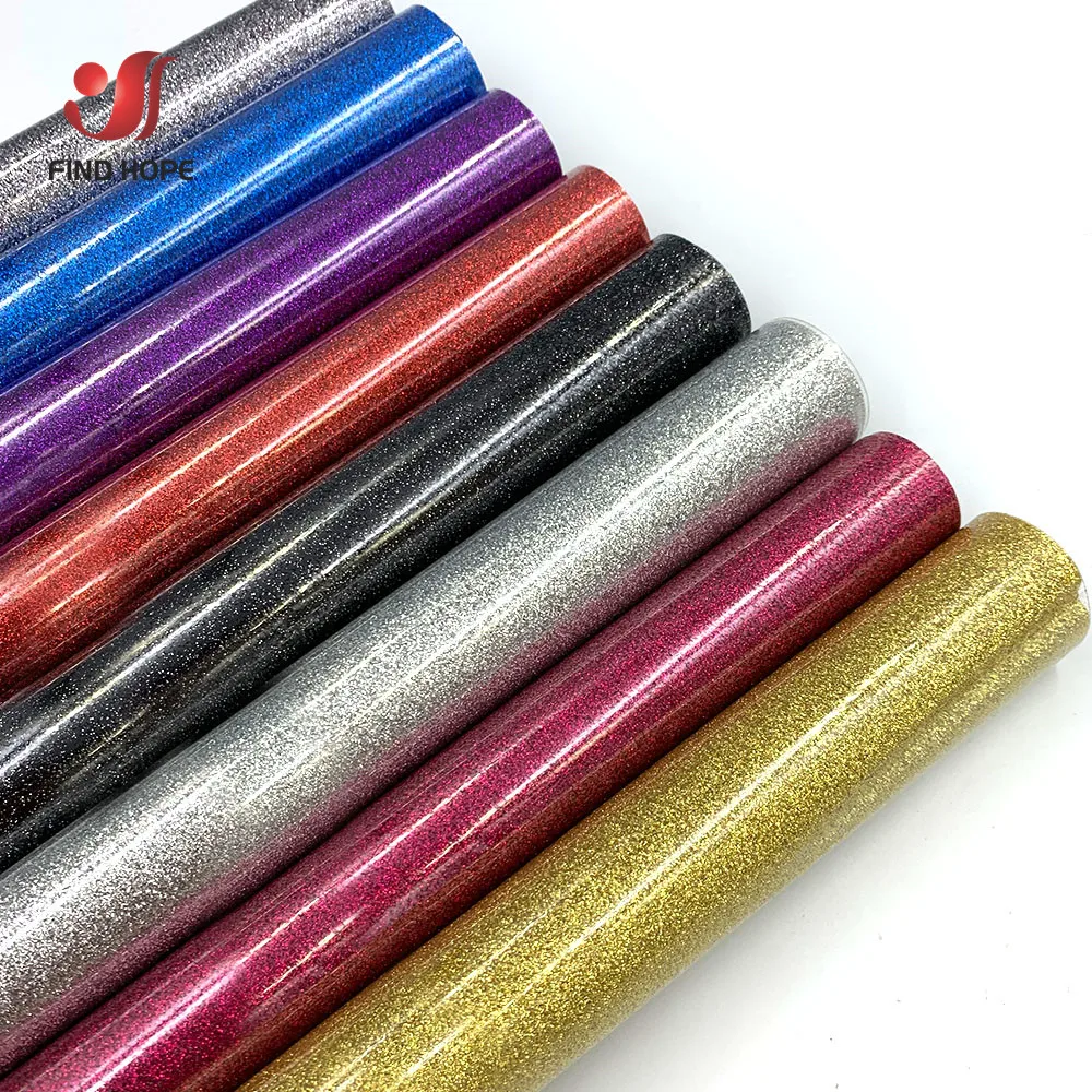 
50cm*100cm High Quality HTV Printing Film Iron-on Garment Film Glitter Heat Transfer Vinyl Roll For Clothing T-shirt 