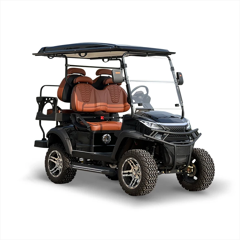 Hunting 2+2 seater Electric Golf Cart with Bumper Custom Body Color Seat Color Lifted Buggy