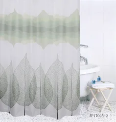 Bathroom curtain/ OEM custom 3D printed 100% polyester fabric shower curtain