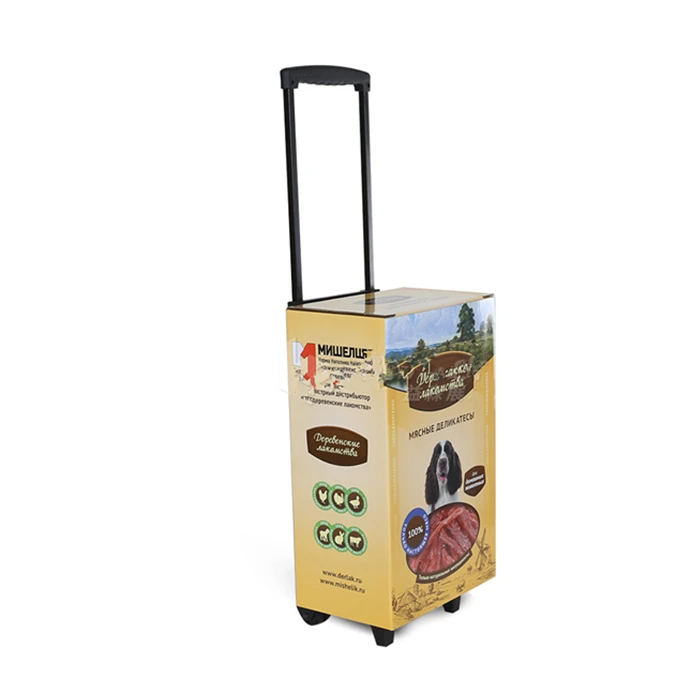 2024 HOT Free New Custom Design High Quality Promotion Recyclable Advertising Cardboard Trolley For Trade Show