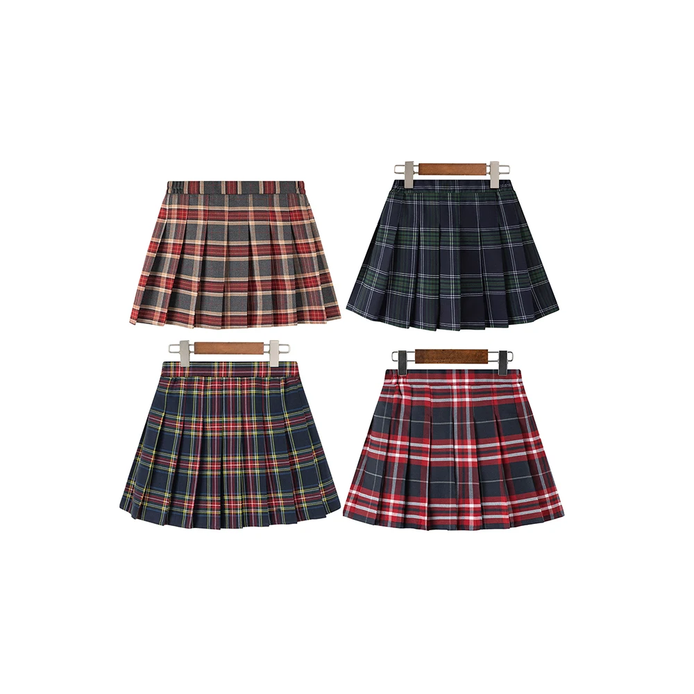 Skirts For Girls Summer Kids Plaid Uniform School Skirt Designs