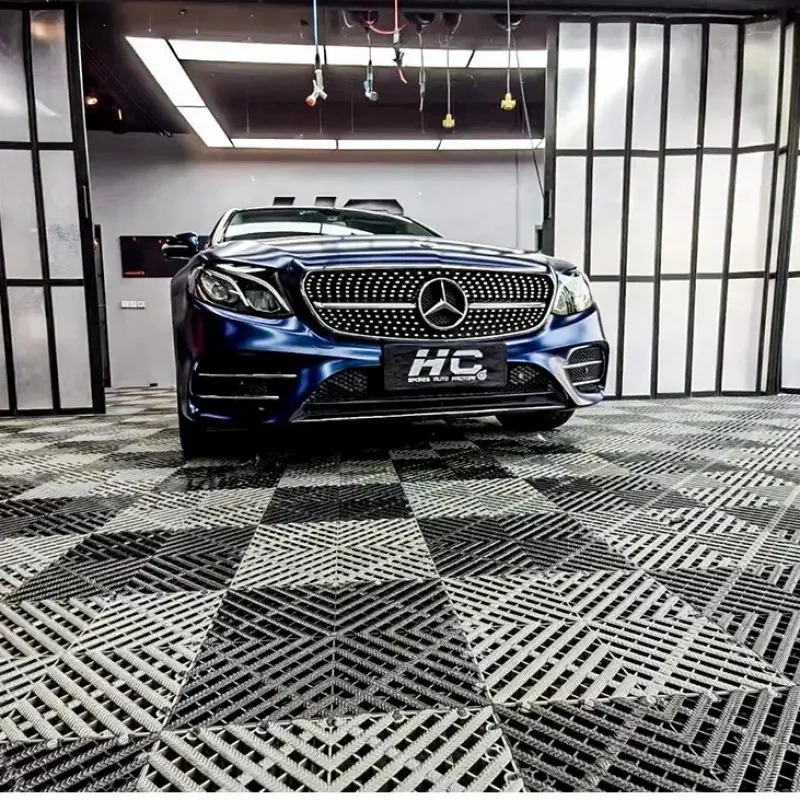 Qualified Factory Direct Non Slip Interlocking Pvc Garage Floor Tiles Garage Floor Mat For Car Wash Detailing Shop