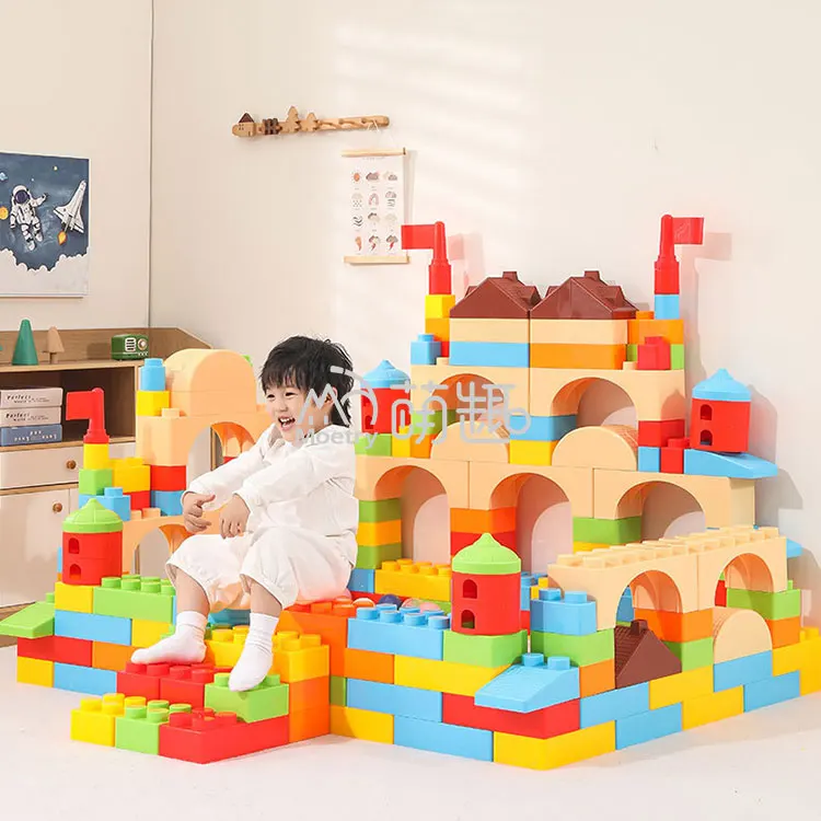 Moetry Build My Castle Super Large Plastic Building Block Kindergarten Construction Toy Stem Education Classroom Material