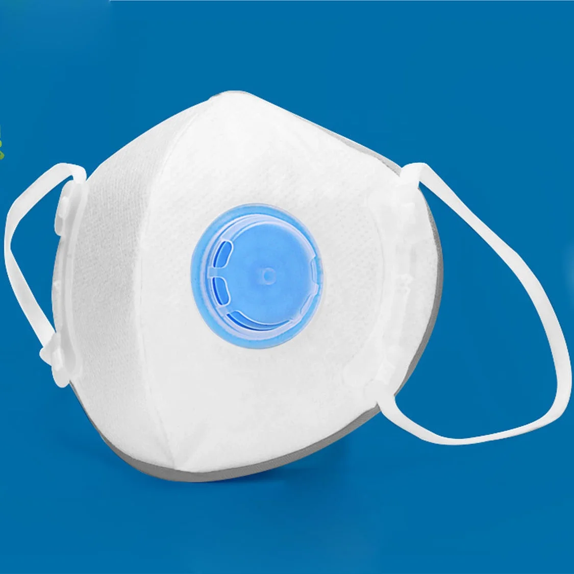 
FFP2 KN95 Moulded Face Mask Headband Half Cup 5 Layers Filter Protective Mouth Facemask With Valved Breathing Valve Respirator 