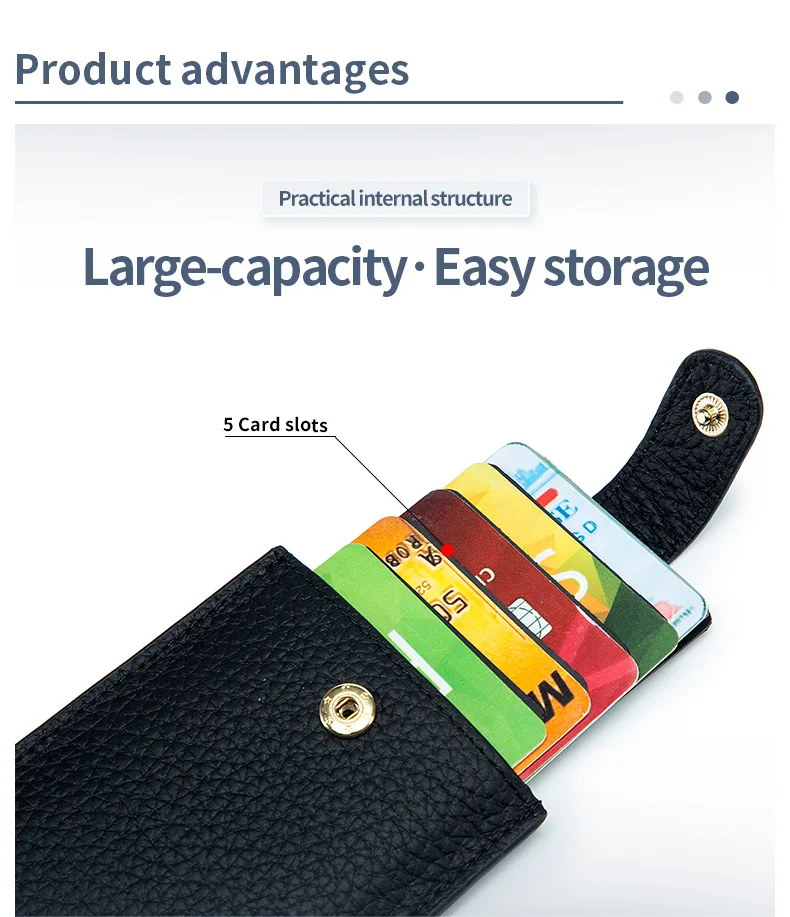 Faux Leather Card Holder Large Capacity Pull-out 6 Slots Portable Business Card Bank Card Driver License Organizer Storage Bag