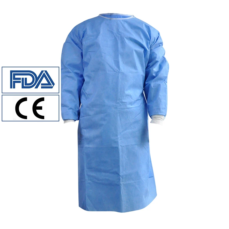 
Disposable medical isolation gown Sterilized SMS Hospital Protection Surgical Gown with ASTM 1671 