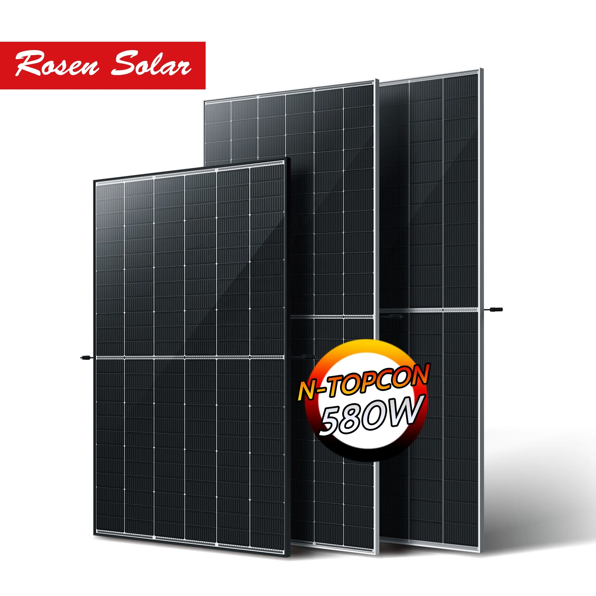 Rosen brand 580W N type TOPCON bifacial solar panels stock prices Tier 1 cheap price