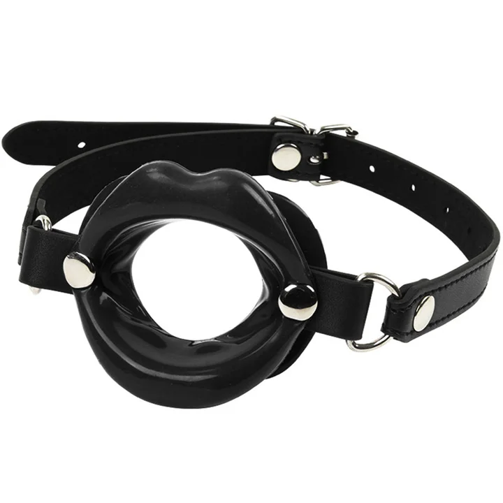 Silicone Open Mouth Sex Toy Lips Gag Oral Fetish Bondage Lips Fixed O-Ring Expander
