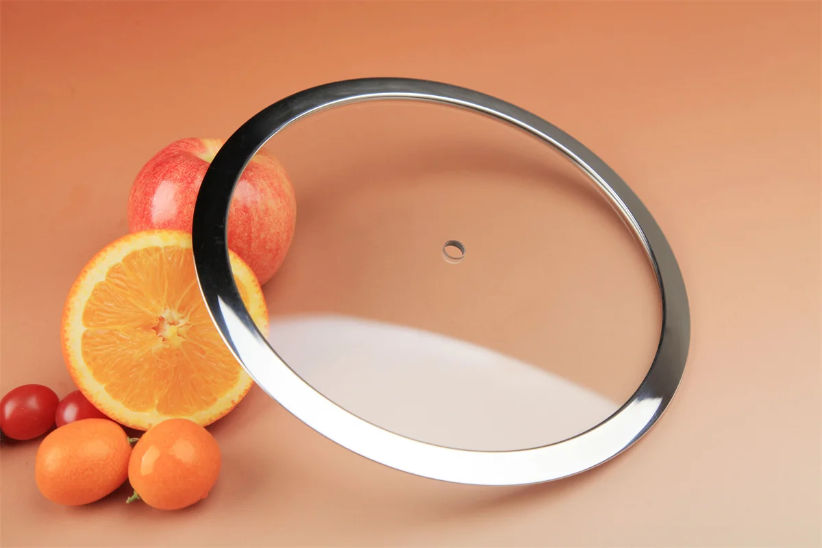 F type Tempered Glass Lid For Kitchen Cookware Cooking Frying Pan Lid
