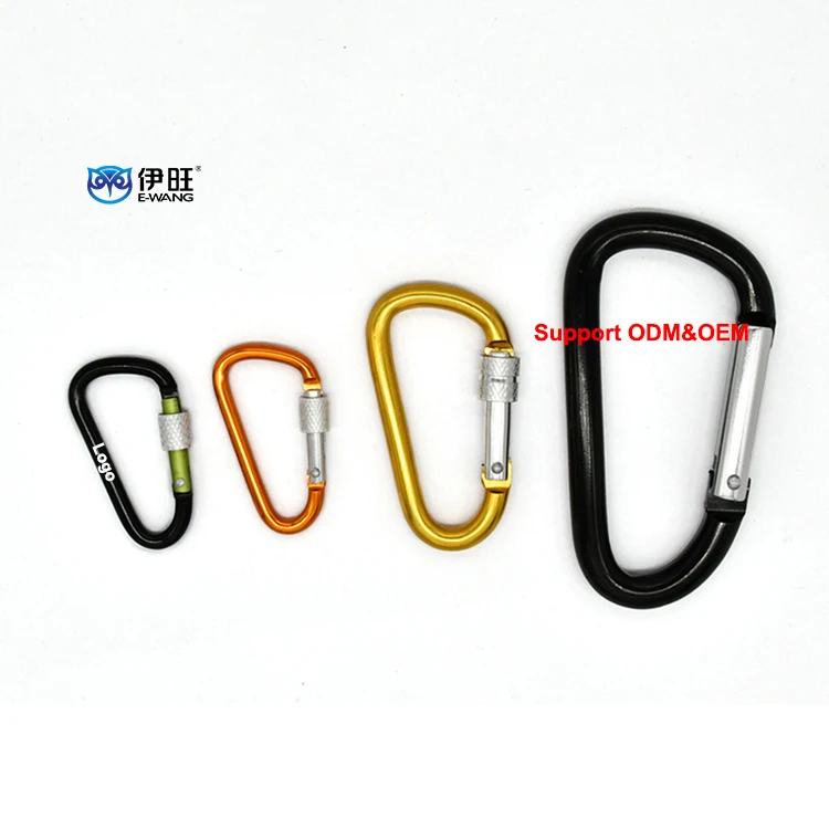 Ewang Bag Buckle D Ring Caribeaner Clip Aluminum Carabiner Spring Snap Hook