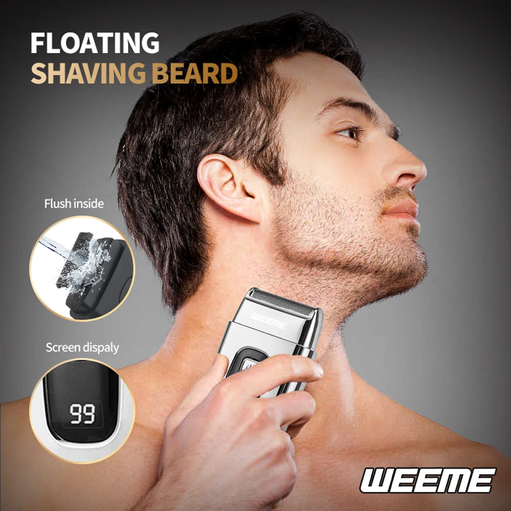 WEEME Salon Hair Oil Head Electric Clippers and Reciprocating Shaver Rechargeable Hair Cutting Tool Two-piece Set Shaver