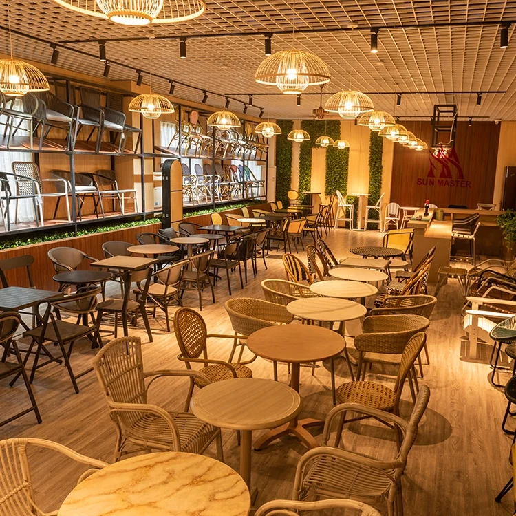 Terrace Furniture Outdoor Garden Rattan Wicker High Bar Aluminum Chair Patio Restaurant Hotel Club  Indoor And Outdoor Chairs