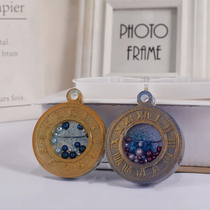 Pocket Watch Lighter Shape Keychain Mold Jewelry Epoxy Silicone Mould DIY Crafting Resin Pendant Silicone Mould