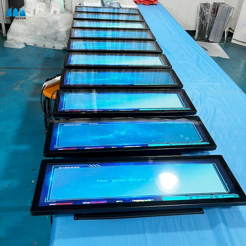 28.6 Inch Shelf edge stretched bar LCD display supermarket video player lcd panel screen stretched bar display