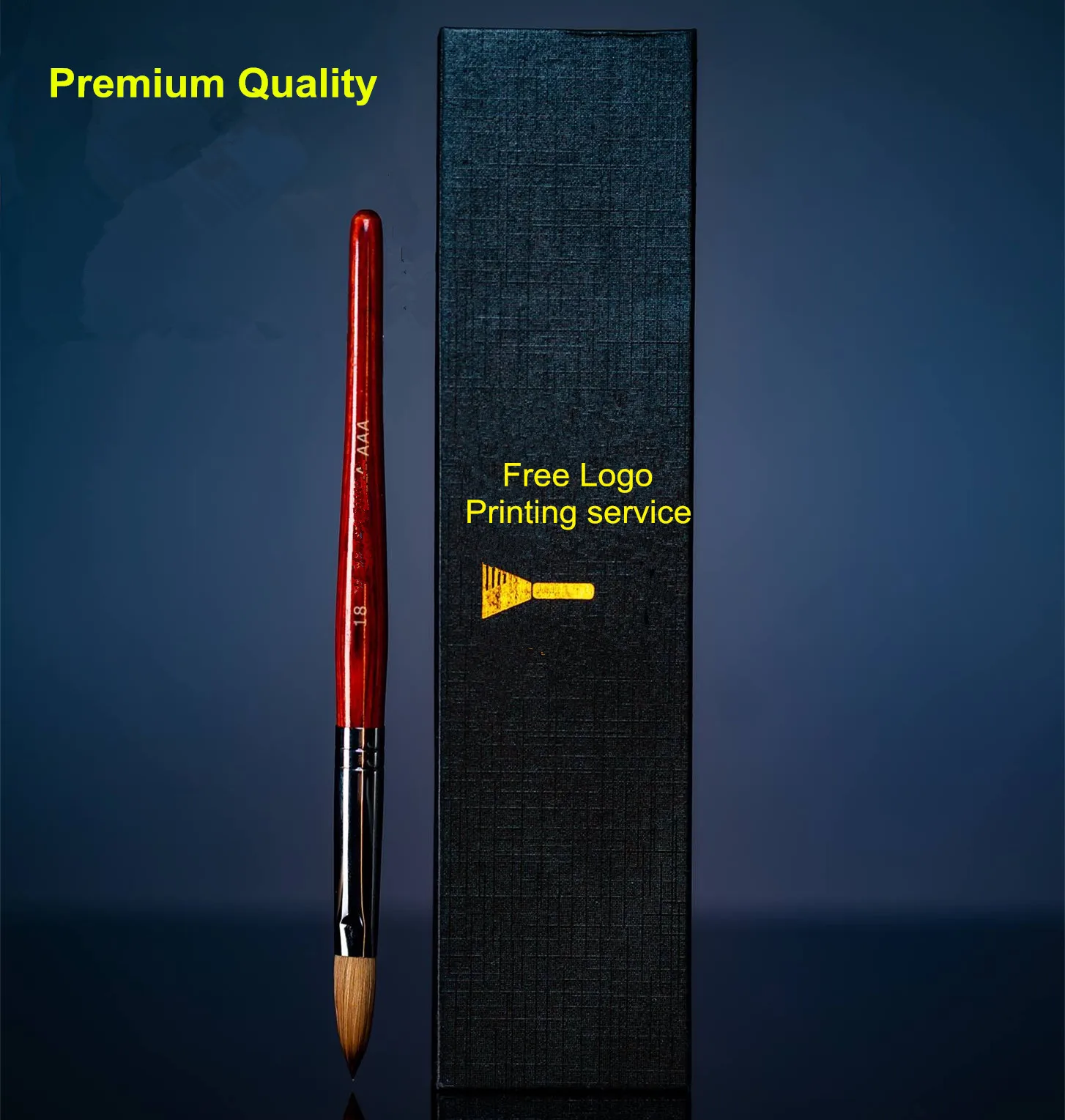 Маникюрная кисть для акриловых ногтей оценочная kolinsky 100%