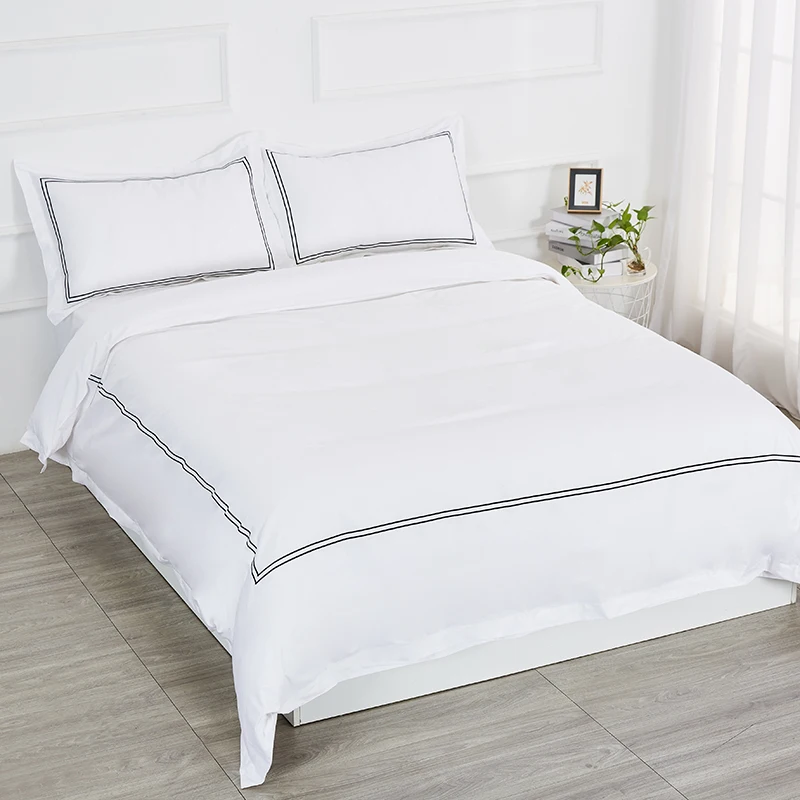 Wholesale hot selling hotel bed sheet high quality 100% cotton bed linen 5 stars hotel duvet cover