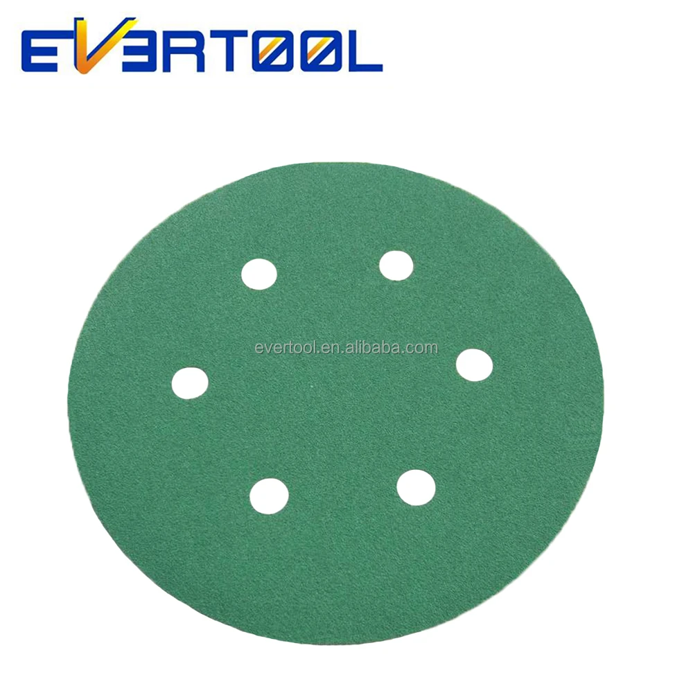 EVERTOOL Abrasives Paper Hook & Loop Green Sanding Disc Film-backed Abrasive Discs
