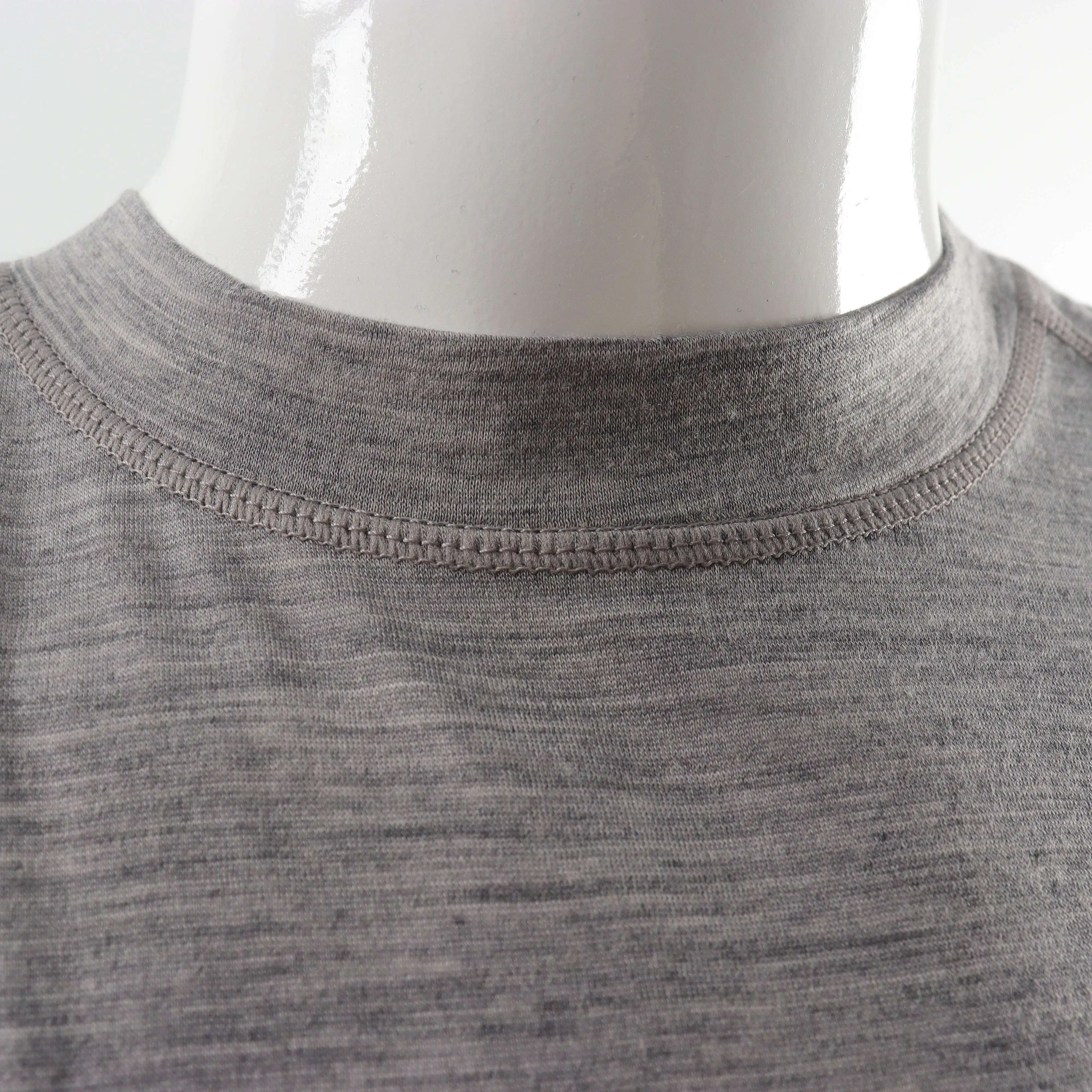 custom wholesale merino wool men thermal underwear long sleeve shirt