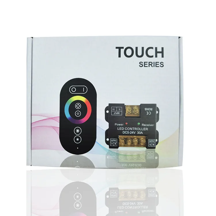 Weicao 6Key RF RGB Touch Controller 30A LED Wireless Dimmer Remote PWM 10A/CH Neon Color Strip Light