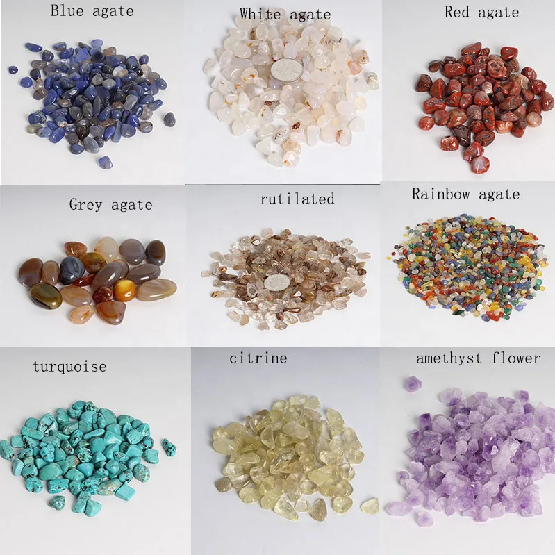 Natural Polished  Quartz Amethyst Rock Crystals Healing Stones Gravel Tumbled Stone Chips