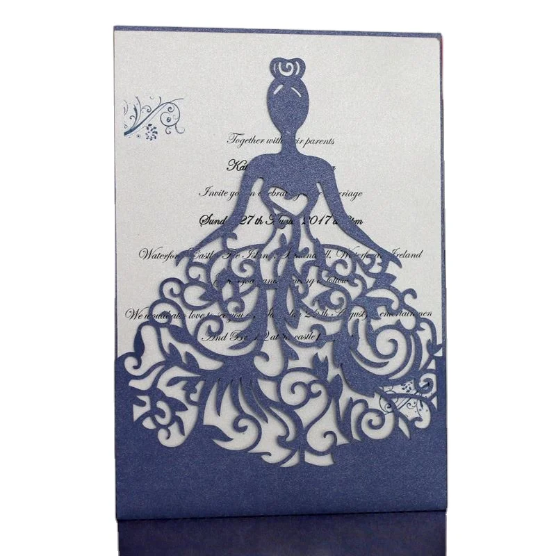 Hotselling Fancy Unique Love Design Wedding Invitation Cards
