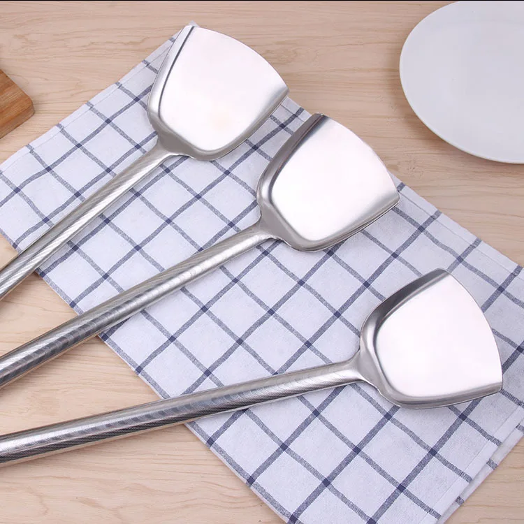Wholesale OEM In Stock Stainless Steel Heat Resistant Non Toxic Kitchen Cooking Spatula