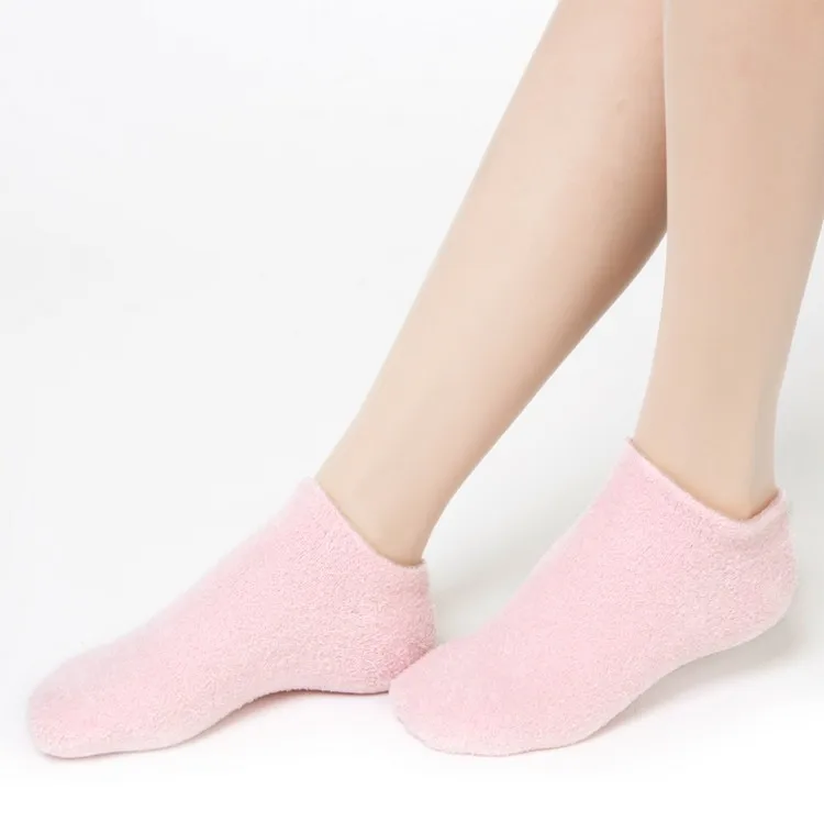 Feather yarn gel moisturizing socks plant essential oil soft foot care moisturizing gel socks to remove foot skin