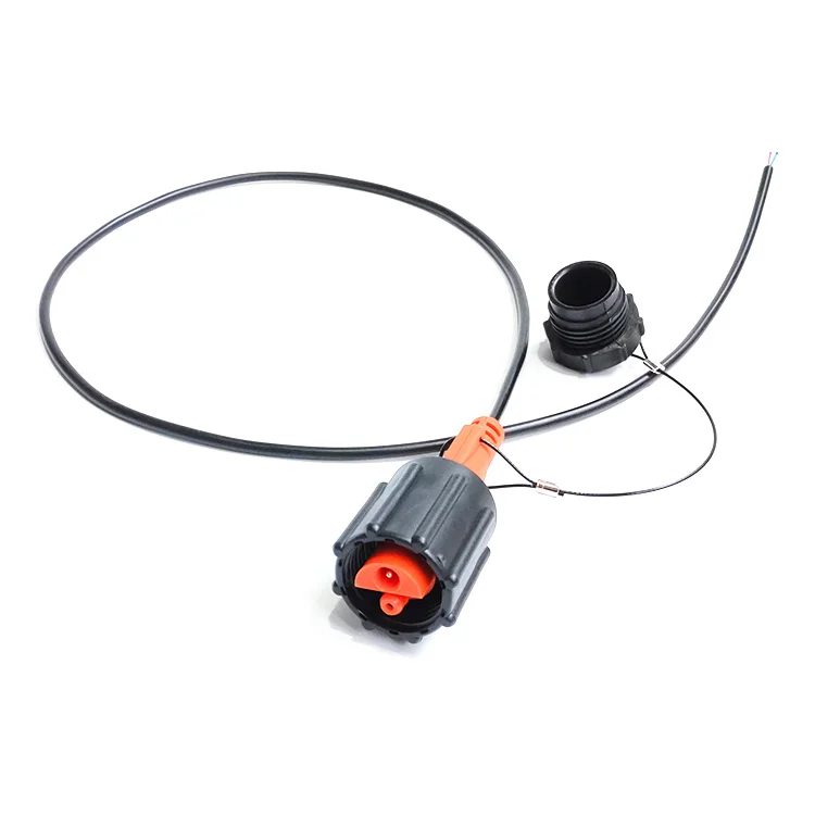 Hot sell KCK Screw Fit Male Connector with leader in cable 1 meter for geophone 408 male connector