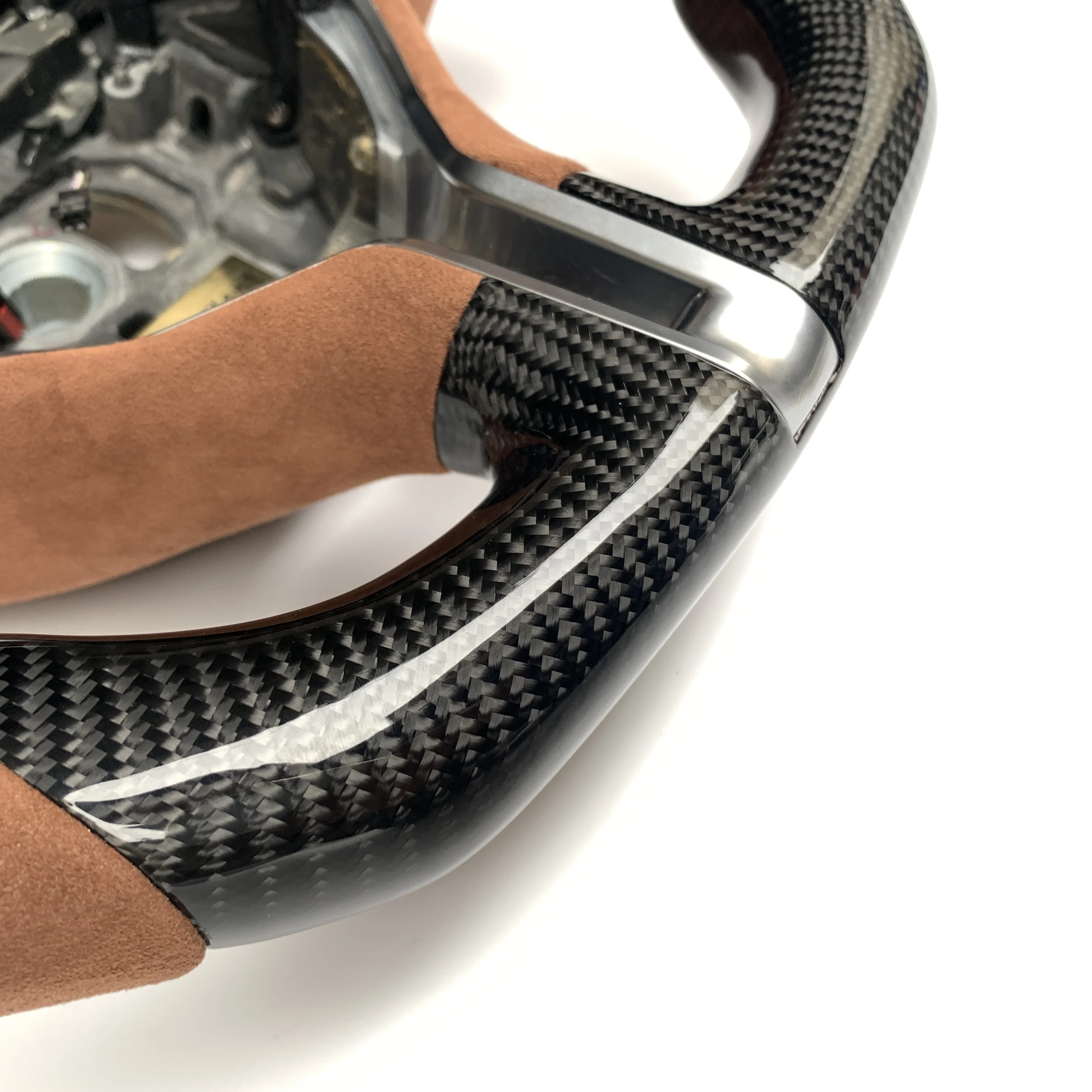 Maserati 14-18  Geberit black carbon fiber steering wheel with LED thumb buttons maserati geberit custom steering wheel