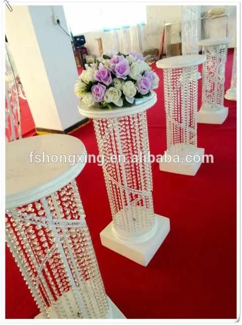 new Customized lighted crystal  pillars for wedding