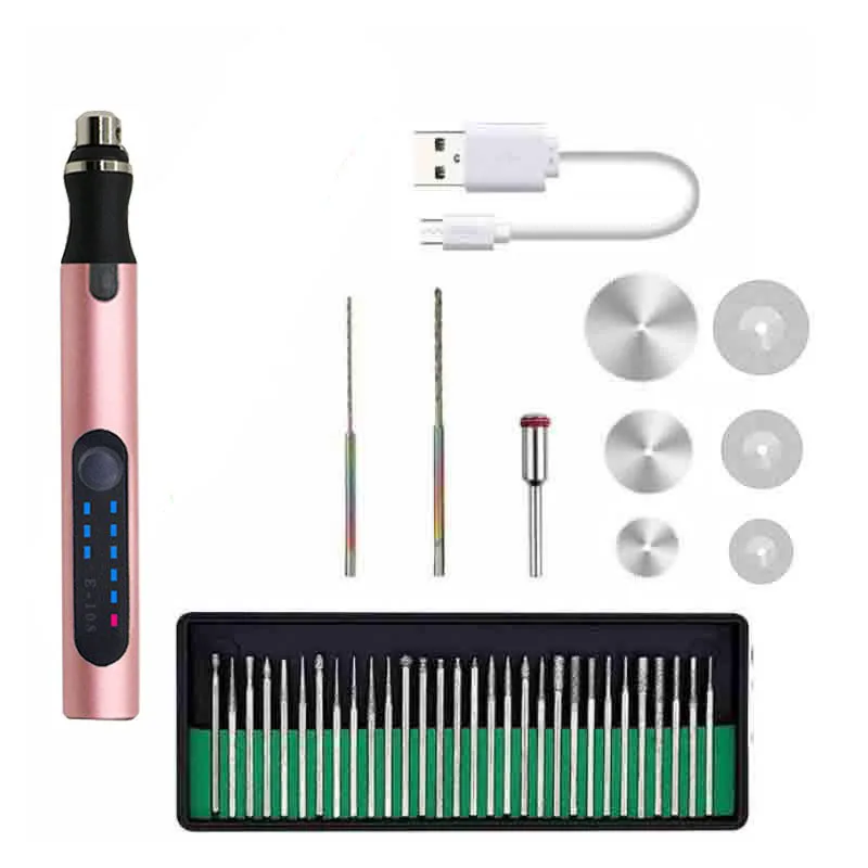 Carving machine small handheld high-speed mini electric grinding machine jade woodworking electric drill tool set