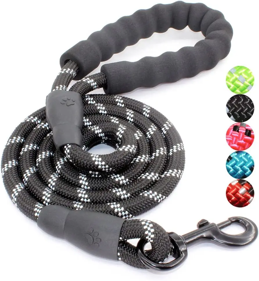 Custom Waterproof Tactical Reflective Braided Nylon Slip Lead Rope Dog Bike Leash