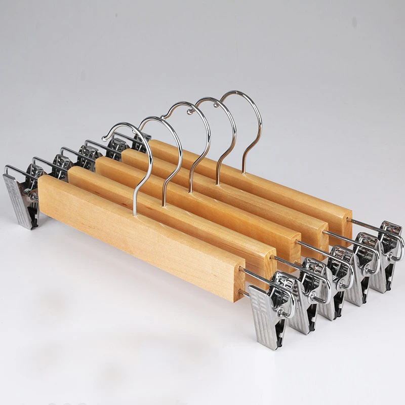 Manufacturer Wholesale Cheap Natural Brown Wooden Hanger For Clothing Store