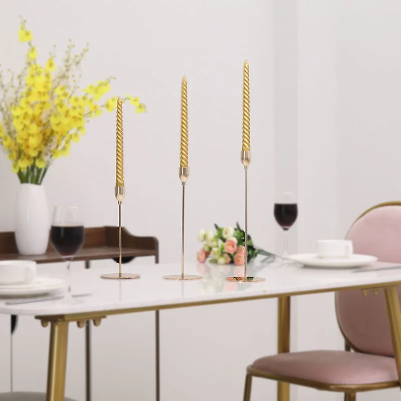 plant Manufacture 500 Sets $2.9 Gold Metal Candlestick Weddings Home Decor tapered candle holder
