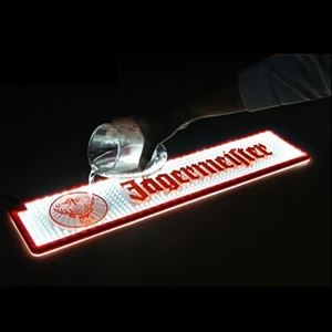 Led PVC Bar Mat Personalized Custom Branded PVC Beer Bar Spill Mat With Logos