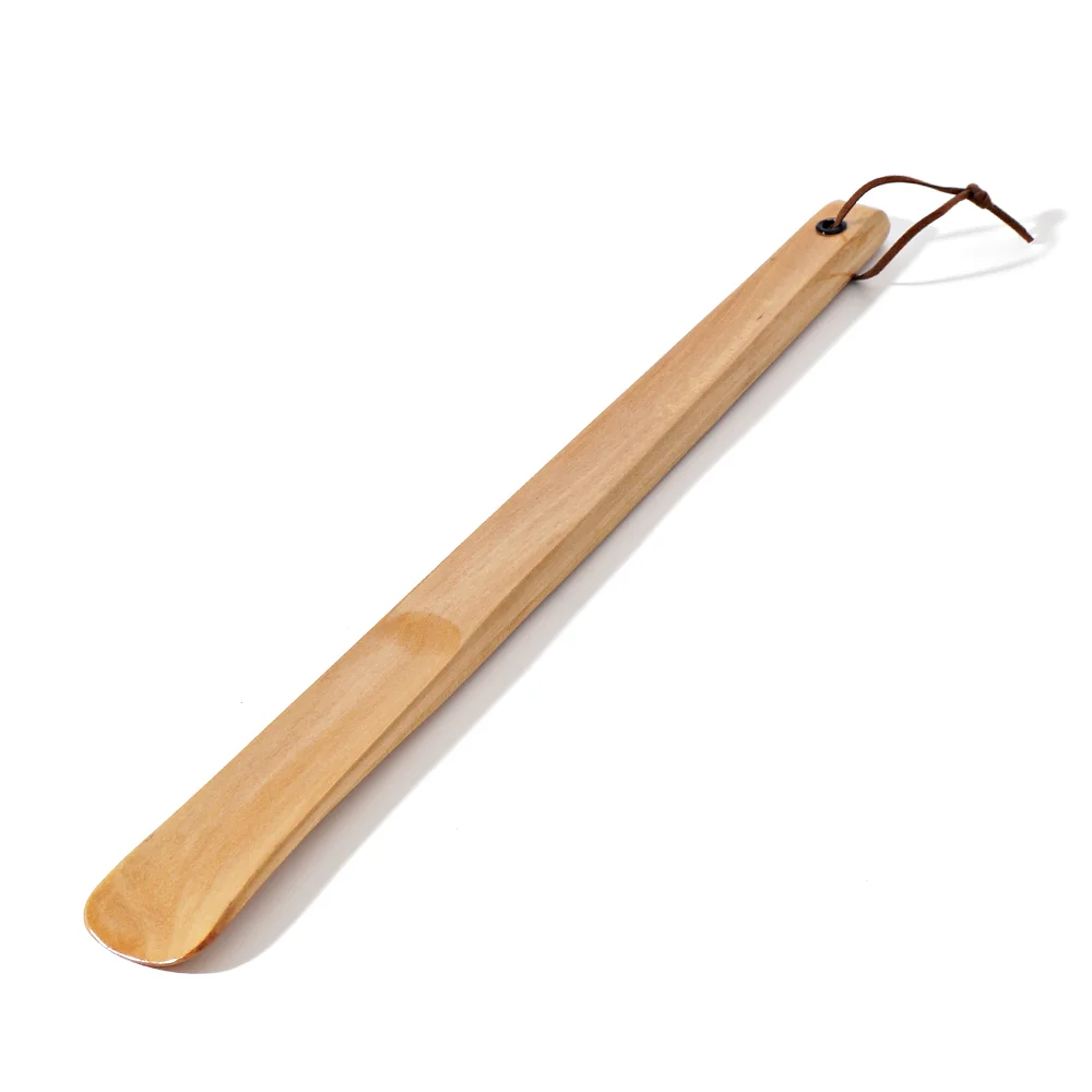 Factory Custom Long Handle Eco Hotel Wooden Shoe Horn